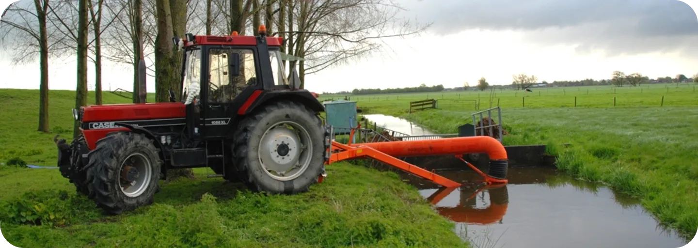 pomp op tractor